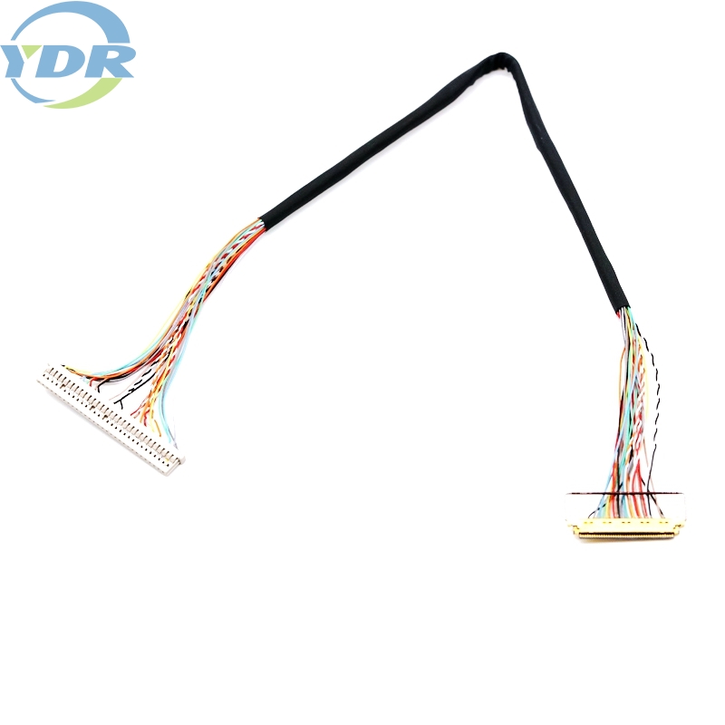 DF14-30P-1.25H LVDS LCD Ekran Görüntü Kablosu 30Pin Twisted Pair TV Bilgisayarı İçin Özelleştirilmiş