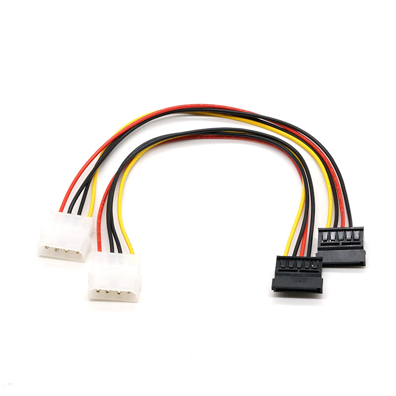 Molex 5.08 Sata kablosuna Bilgisayar Sabit Disk Kablosu 18AWG 500mm